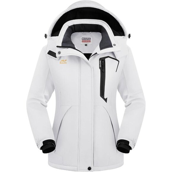 Jackets & Blazers - Women’s Waterproof Snow Ski Jacket Mountain Windproof Winter Coat with Detachabl
